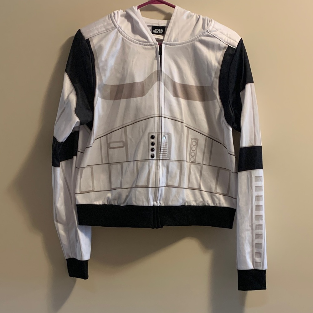 Woman’s Star Wars Stormtrooper Zip-Up Hoodie Sweater Costume Halloween
